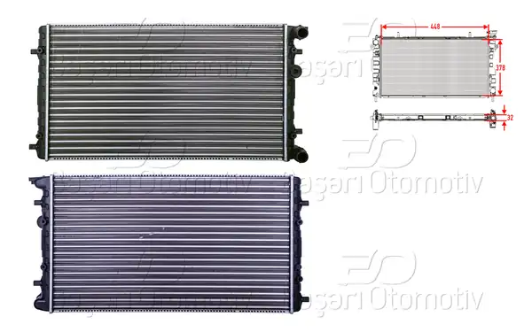 AUTOLUX 1113050-22 | Su Radyatörü Mekanik M-T A-T 648x378 mm VW New Beetle 1 4 1 6 1 8 1 9 TDI