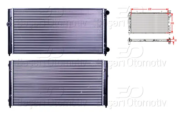 AUTOLUX 1113066-22 | Su Radyatörü Mekanik M-T 630x320 mm VW Golf3 Vento 1 9 2 0 91