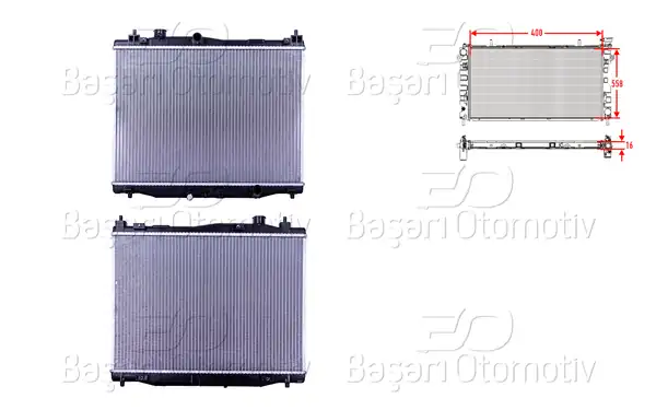 WISCO 3114056-00 | Su Radyatörü Brazing M-T 400x558x16 Honda Jazz 4 GK 1 3 15