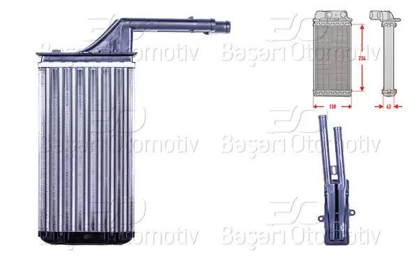 AUTOLUX 3143013-22 | Kalorifer Radyatörü Mekanik M-T A-T 234x138x42 mm Citroen Ax Saxo 1 4gti 1 5d 1991 2004