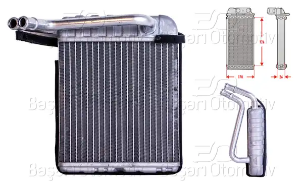 WISCO 3143221-00 | Kalorifer Radyatörü Brazing M-T A-T 180x180 mm Isuzu D Max 06