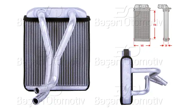 WISCO 3143235-00 | Kalorifer Radyatörü Brazing 168x165 mm Kia Sephıa Shuma 1 5 1 6 1 8i 16v 97 04