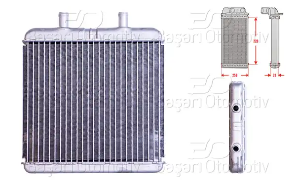 WISCO 3143240-00 | Kalorifer Radyatörü Brazing 214x263 mm Iveco Daily 3 11v 50 C 11 13 1999