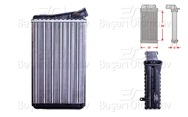 AUTOLUX 2143020-22 | Kalorifer Radyatörü Mekanik 234x136mm Opel Omega B V94 Sw 2 0 2 5 TD 94 03