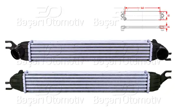 WISCO 3113811-00 | Turbo Radyatörü İntercooler 540x82x64 Mini Cooper S R56 R55 Clubman R57 Convertible R58 06