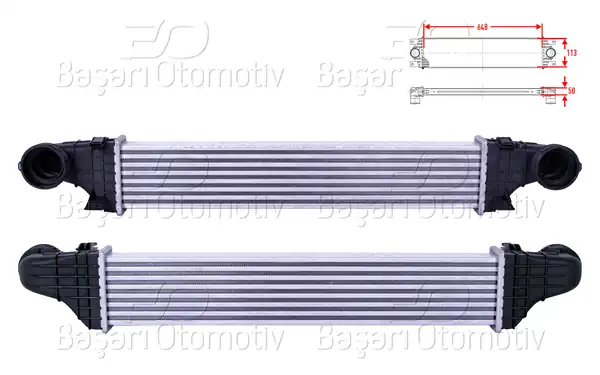WISCO 3113837-00 | Turbo Radyatörü İntercooler 648x113x50 Mercedes Benz Benz W211 E200 CDI E220 CDI 02