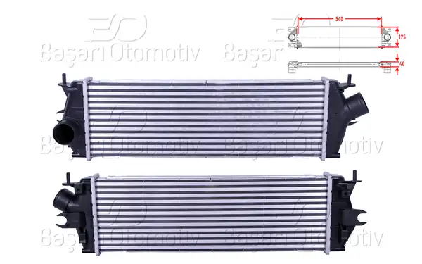 WISCO 3113973-00 | Turbo Radyatörü İntercooler 540x175x40 Renault Traffic 2 2 0 dCi 01 14 Opel Vivaro 1 4 dCi 04