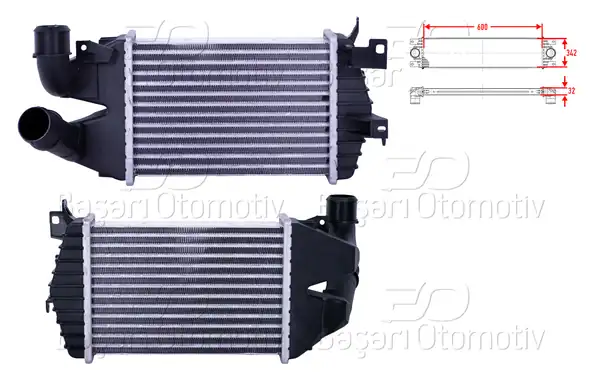 WISCO 3113975-00 | Turbo Radyatörü İntercooler 600x342x32 Renault Laguna 1 1 9 2 2 Dtı 96 01