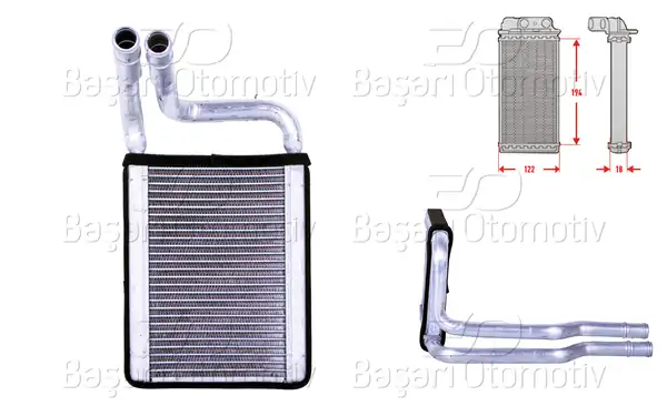 WISCO 3133016-00 | Kalorifer Radyatörü Brazing 120x189 mm Kia Picanto 2 Ta Picanto Eko Taxi Morning 1 0 1 0bi Fuel 11 17