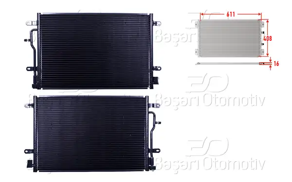 WISCO 1143067-00 | Klima Radyatörü 611x408x16 Audi A4 1 6 1 8 T1 9 TDI 2 0 2 0 FSI 2 4 2 5 TDI 3 0 02