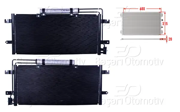 WISCO 1143070-00 | Klima Radyatörü 680x315x20 VW T4 1 9 TD 2 0 2 4 D 2 5 TDI 2 8 90