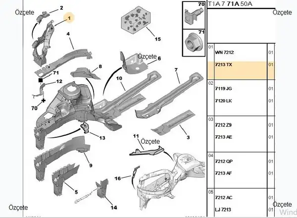 BİTAPART BPE309058 | Far Yuva Sacı Sağ Peugeot 206 98 06