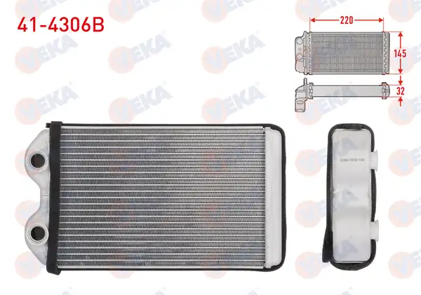 VEKA 41-4306B | Kalorifer Radyatörü Brazing Toyota Hi Lux _n_ 2 4 D Kısa Çıkış 1983 2005