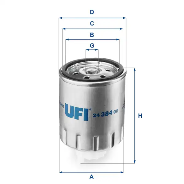 UFI 24-384-00 | Yakıt Filtresi Renault R19 1 9d 1 8 Laguna İ 2 2d Master 2 5d