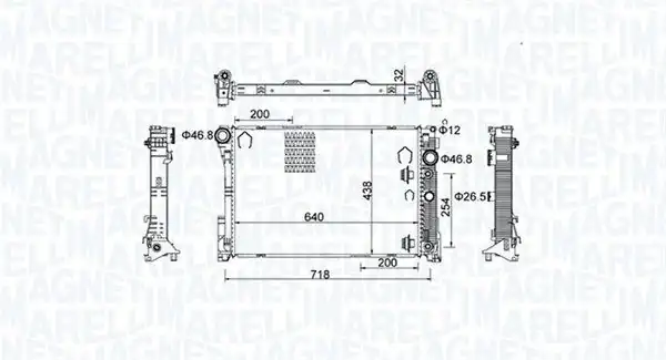 MAGNETI MARELLI 350213159800 | Su Radyatörü W204 212 207 GLK X204 M651 274 113 276 09 16