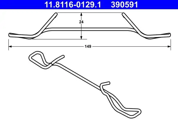 ATE 11.8116-0129.1 | Fren Kaliper Yayı
