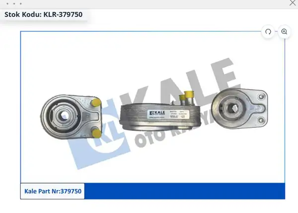 KALE 379750 | Yağ Soğutucu Chery Omoda 5 Tıggo 7 Pro Tıggo 8 Pro 1 6tgdi 23 Soğutucu Kütük Yağ Soğutucu