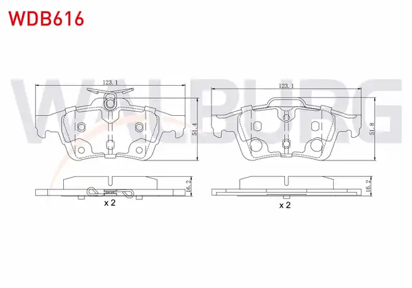WALBURG WDB616 | Fren Balata Arka Ford Tourneo Connect