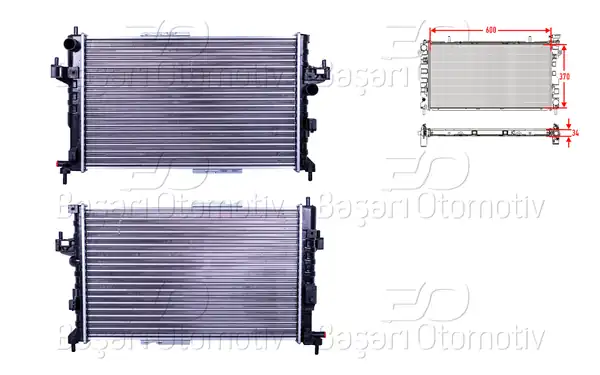 AUTOLUX 2113081-22 | Su Radyatörü Mekanik M-T 600x370x26 Opel Corsa C 1 7 Dtı 01