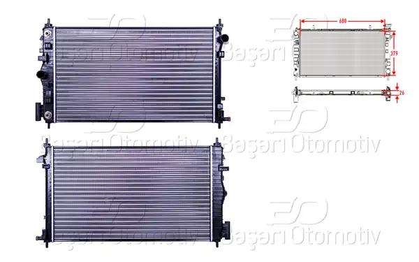 AUTOLUX 2113108-22 | Su Radyatörü Mekanik A-T 680x379x26 Opel Insignia 2 0 Otomatik 68x40 08