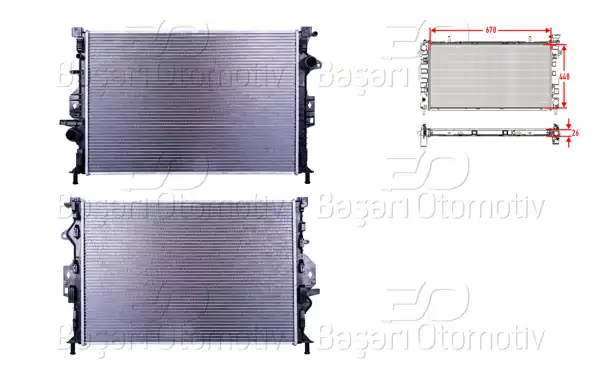 WISCO 3113440-00 | Su Radyatörü Brazing Mt 670X448x26 Volvo Xc70 06 > . Xc60 (08) S60 10 > . S80 06 > . V40 12 > Land Rover Freelander2 2.2Td4. Range Rover Evoque. Ford Kuga. Mondeo 2.0Tdcı 07 >