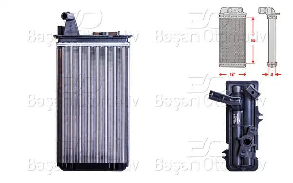 AUTOLUX 3143011-22 | Kalorifer Radyatörü Mekanik 250x156 mm Fiat Tempra Tipo Dedra Delta 2 1 4 İ 1 8 İ 1 9 2 0 1989