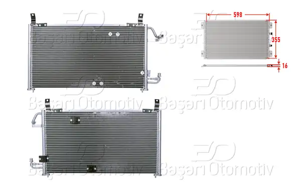 WISCO 3143049-00 | Klima Radyatörü 598x355x16 Daewoo Nexıa 96