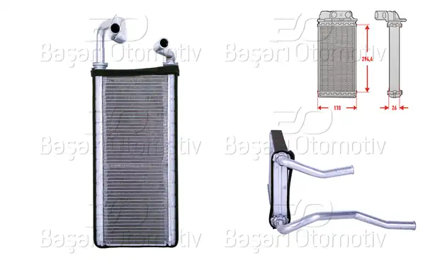 WISCO 3143216-00 | Kalorifer Radyatörü Brazing 110x295 mm Honda CRV 2 0 İ 16v 02 200