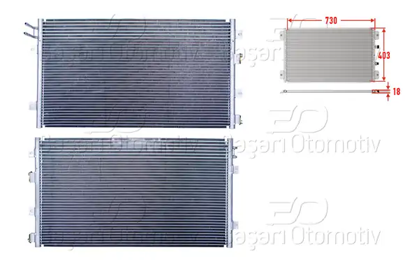 WISCO 3143520-00 | Klima Radyatörü 730x403x18 Chrysler Sebrıng 2 0 2 4 2 7 2001 2007