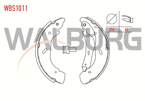 WALBURG WBS1011 | Fren Pabuç Balata Arka Ford Transit