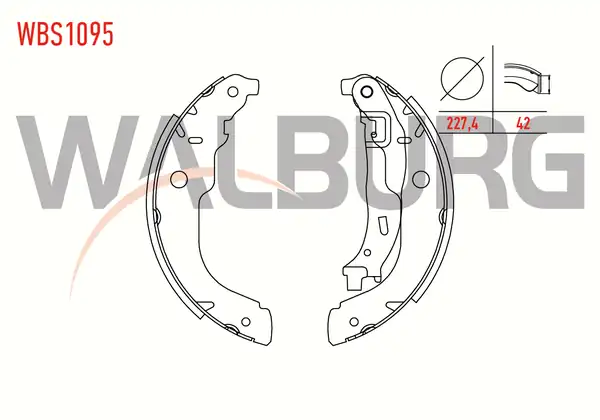 WALBURG WBS1095 | Fren Pabuç Balata Arka Peugeot 207