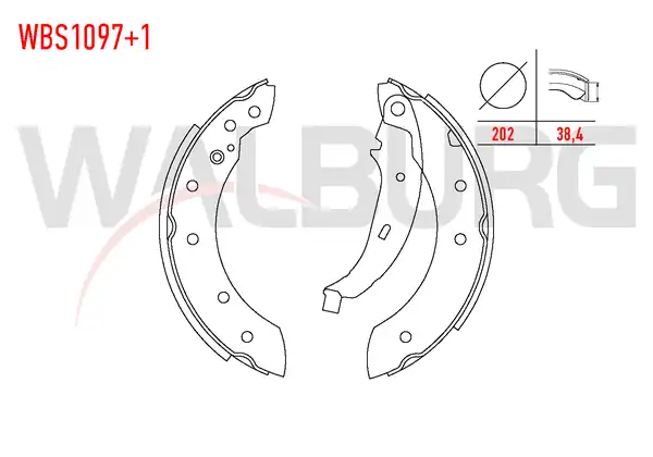 WALBURG WBS1097-1 | Fren Pabuç Balata Arka 1mm Daha Kalın Renault