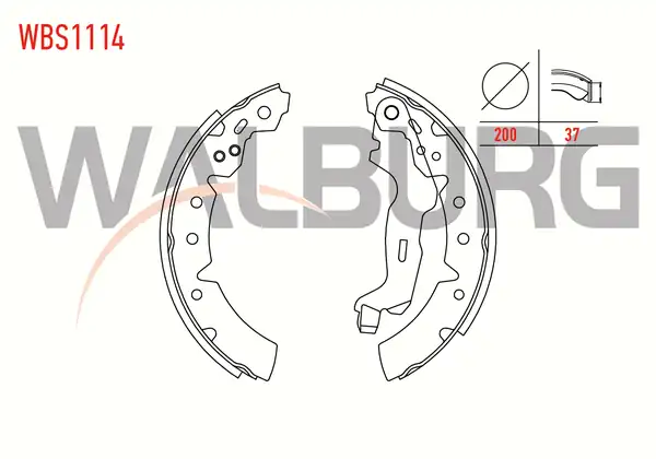 WALBURG WBS1114 | Fren Pabuç Balata Arka Toyota