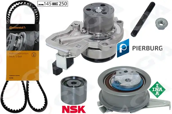 GVA 59WPK7505C-1 | Devirdaimli Eksantrik Gergi Kiti Polo Fabia 14 Ibiza IV 15 A1 14 CUSA CUSB Cyza Cyzb