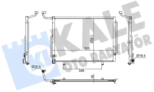KALE 382655 |Ford EcoSport 1.0 Ecoboost  Klima Radyatörü Brazıng Al