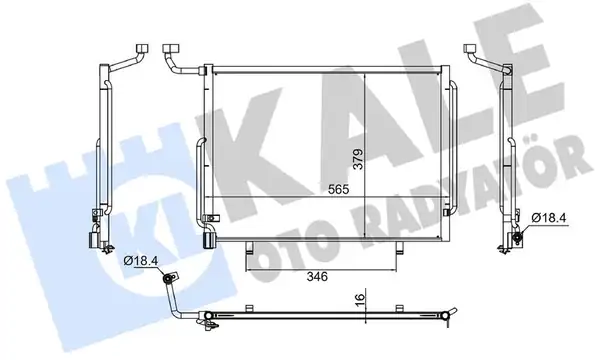 KALE 382655 | Ford Ecosport Fiesta 1 0 Ecoboost 12 17 Klima Radyatörü Brazing Al