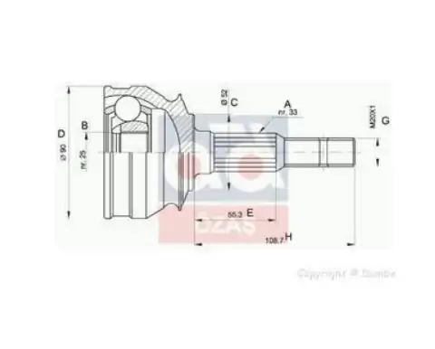 CIFAM 607-008 | Aks Kafası Astra F Vectra A 2 0 8v C20ne ABS
