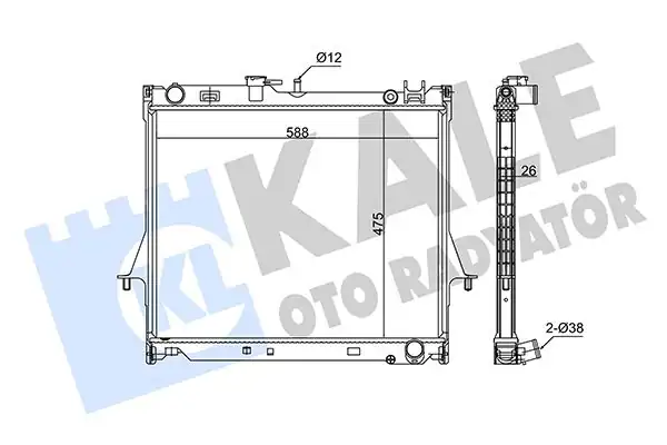 Kale Radyatör 358700 Motor Su Radyatörü Isuzu D Max 2 4 3 0 3 5 V6 24v 02 12 Manuel 475x588x26