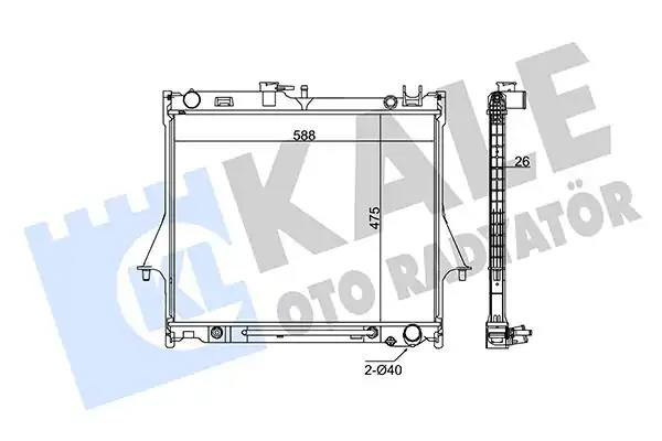 KALE 384300 | Su Radyatörü Isuzu D Max 3 0 Dıtd 4x4 02 12 Otomatik