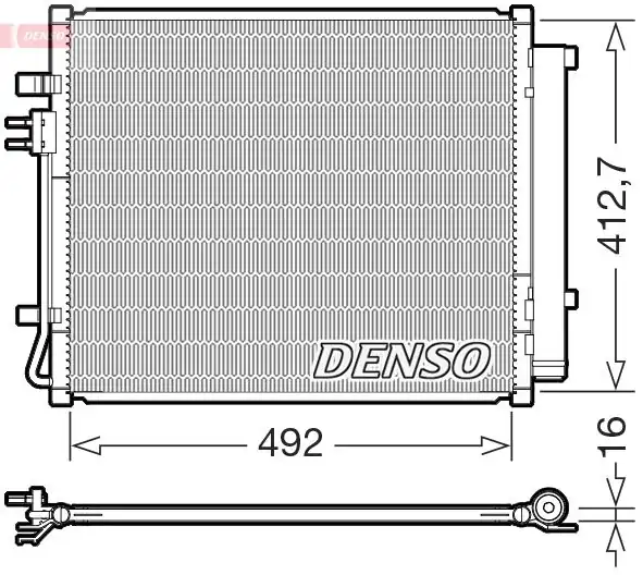 DENSO DCN43015 | Klima Radyatörü (Kondenser) 19 > Santa Fe.IV-Sorento.IV 1.6-2.2Crdi