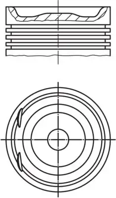 MAHLE 0122000 | Piston 78.50 mm (Std) Peugeot P106 P206 P306 P307 Citroen Saxo 1.6 16V Tu5j4