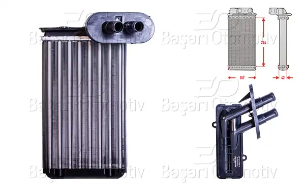 AUTOLUX 1143004-22 | Kalorifer Radyatörü Mekanik 234x157 mm VW Golf2 Golf3 Vento Cordoba Polo Classic Jetta Ibiza 84
