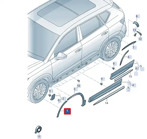 Vag Orjinal 575854828b9b9 Seat Ateca Çamurluk Kaplaması Orijinal
