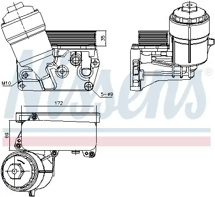 NISSENS 91310 | Yağ Soğutucu Komple Touareg T5 03 10 2 5 TDI AXD Axe Bnz Bpc