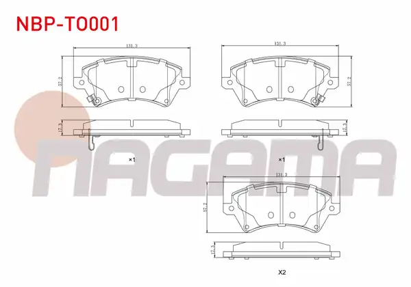 NAGAMA Nbp To001 Fren Balata Ön Ikazlı Toyota Corolla
