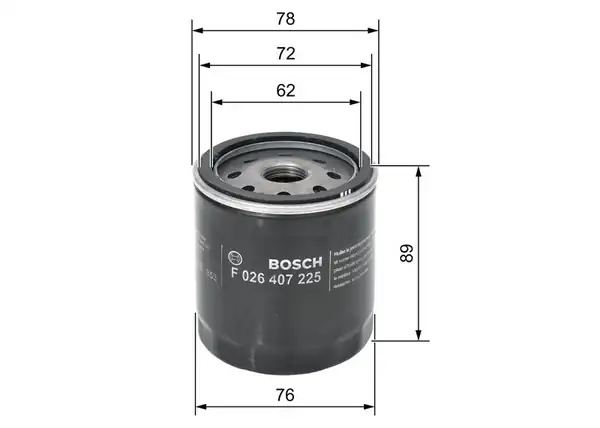 Bosch F026407225 Yağ Filtresi Ford Focus 2011 2014 1 6 Ecoboost