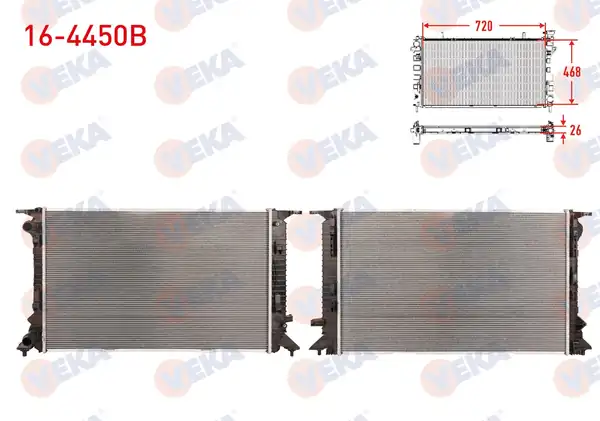 VEKA 16-4450B | Su Radyatörü Brazing Audi A4 8k2 B8 2 0 TDI M T 2007 2015