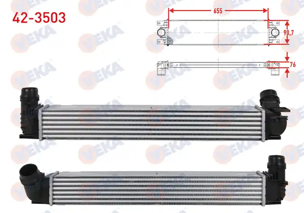 VEKA 42-3503 | Turbo Radyatörü İntercooler Renault Megane III Kz0 1 1 5 dCi 2008 2015