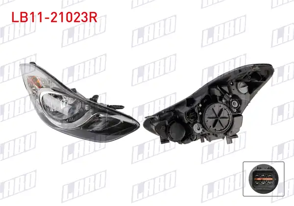 LABO LB11-21023R | Far Sağ Elektrikli Siyah Hyundai Elantra 11 14