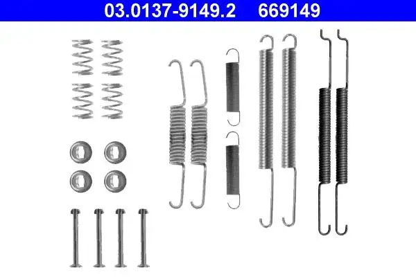 ATE 03.0137-9149.2 | Papuç Balata Yay Takımı VW Caddy II Octavia Roomster